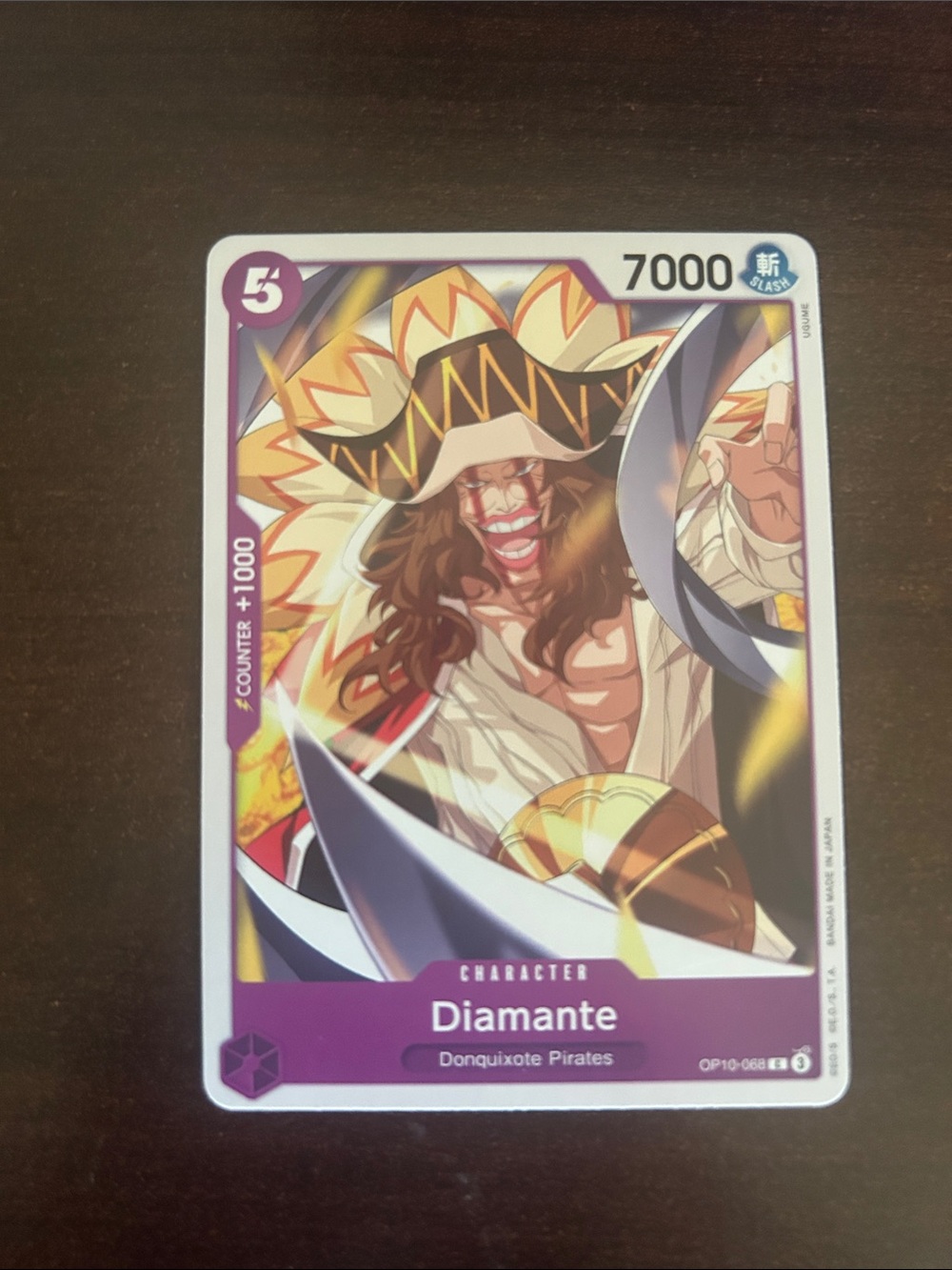 Onepiece Diamante Trading Card - Purple, White, Yellow, Brown